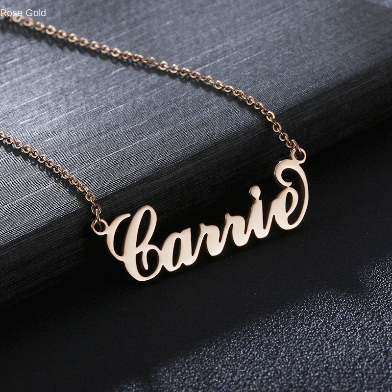 Customized stainless steel necklace that does not fade, women's customized name letter necklace, customized jewelry collarbone chain - Image 2