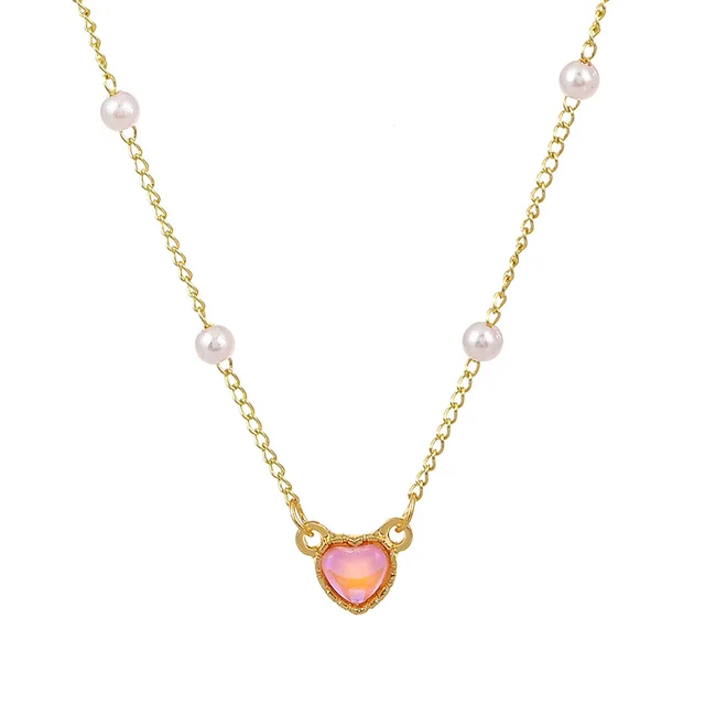 Gold Color Simple Love Heart Pendant Necklace For Women Girl Clavicle Chain Choker New Fashion Trend Jewelry Party Gifts - Image 7