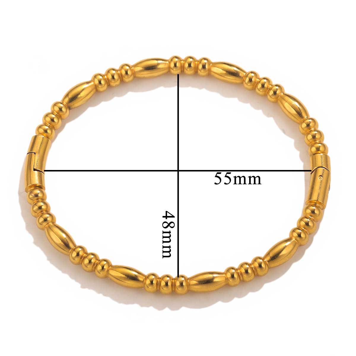 Fashion bamboo titanium steel bracelet female summer niche cold style ins stainless steel retro bamboo jewelry - Image 7