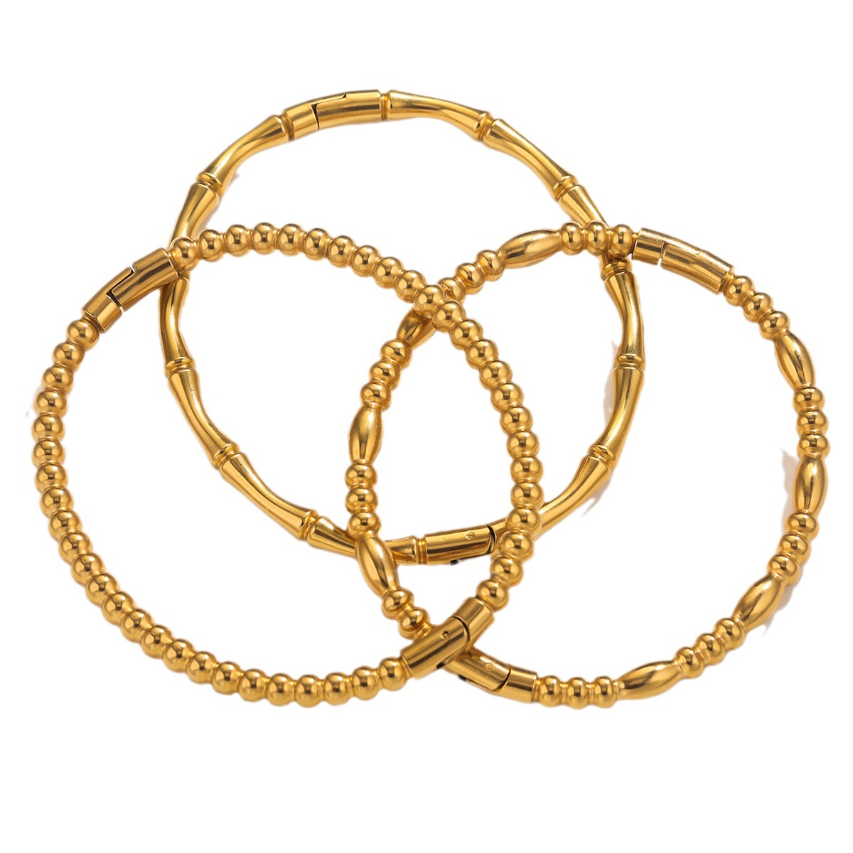 Fashion bamboo titanium steel bracelet female summer niche cold style ins stainless steel retro bamboo jewelry - Image 5