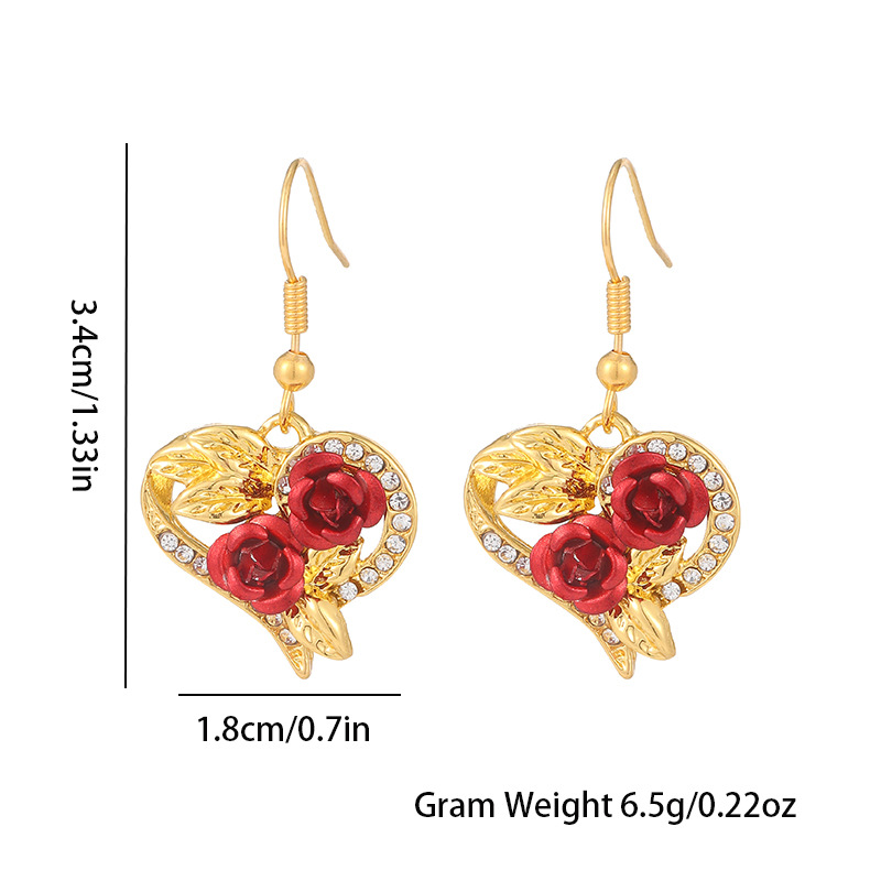 Creative Love Rose Heart Pendant Necklace For Women Exquisite Zircon Forever Necklace Romantic Valentines Day Jewelry - Image 5