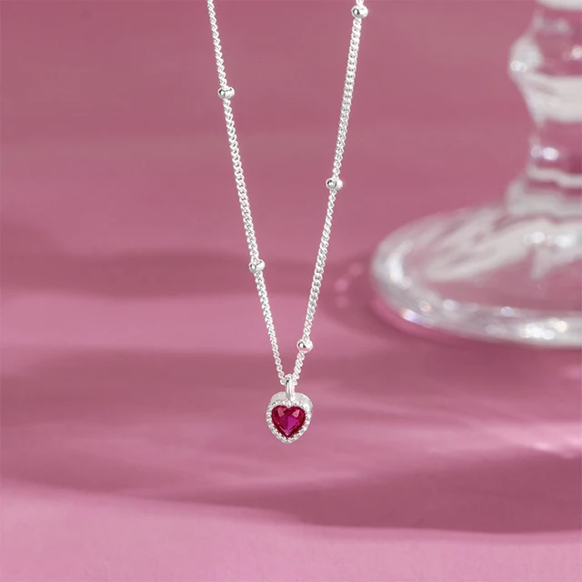 925 Sterling Silver Zircon Heart Interlocking Necklaces For Women Luxury Quality Jewelry Gift Female Free Shipping Items - Image 7